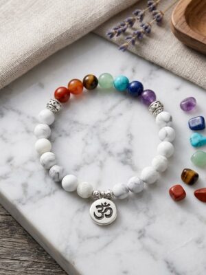 Bracelet 7 Chakras Howlite 8 mm