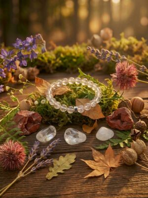 Bracelet Cristal de Roche Perles rondes 6 mm