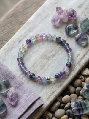 Bracelet Fluorite Perles rondes 6 mm